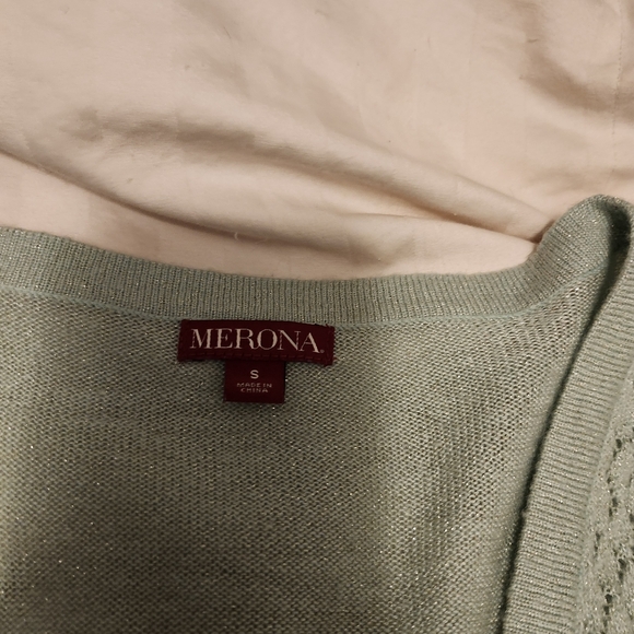 Merona Sparkly Mint-Blue Cardigan - Picture 6 of 7